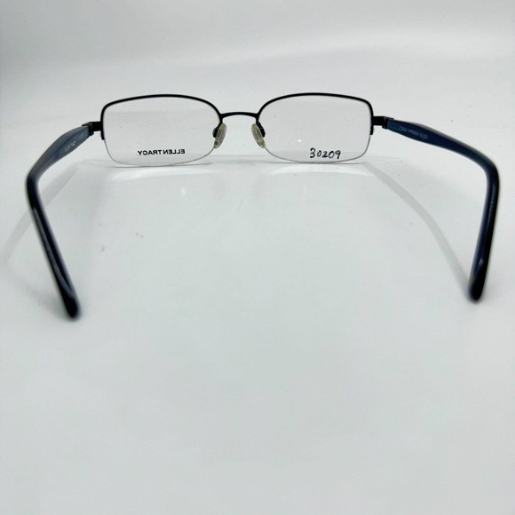 Ellen Tracy Eyeglasses Frame Hyperion black Blue 53-18-135 Half Rim H9805 - Picture 3 of 7